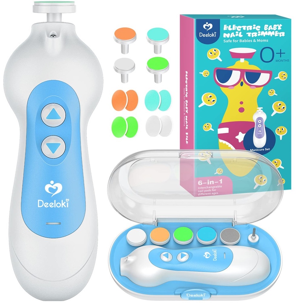Baby Nail Trimmer Electric, 6 in 1 Baby Nail Clipper for Newborn, Toddler, Kid